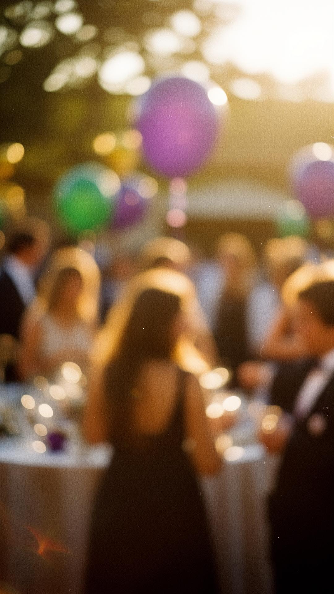 Nostalgic golden-hour reunion celebration